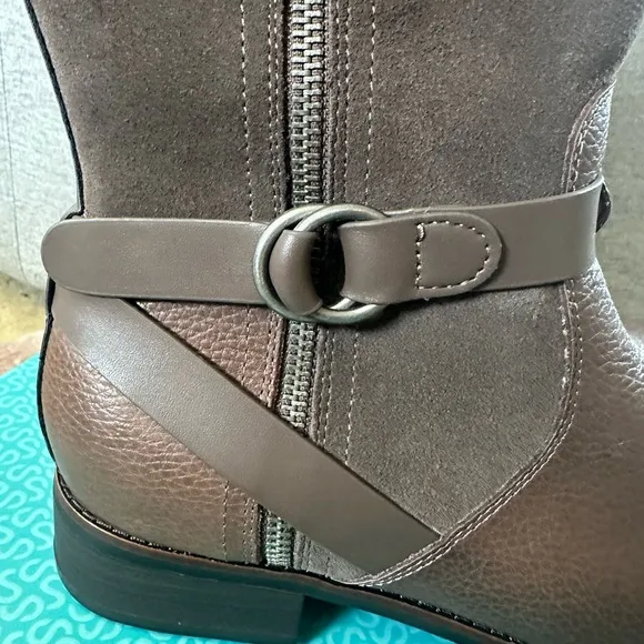 Softwalk Brown Leather Mid-Calf Boots