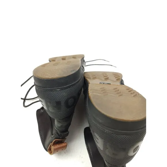 Sorel Ankeny Black Leather Waterproof Hiking Trekker Boots NM2100-010 Men's 11.5