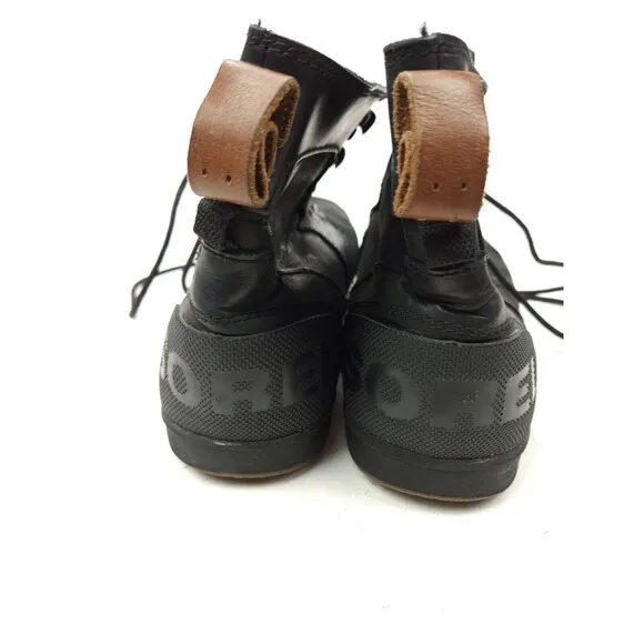 Sorel Ankeny Black Leather Waterproof Hiking Trekker Boots NM2100-010 Men's 11.5