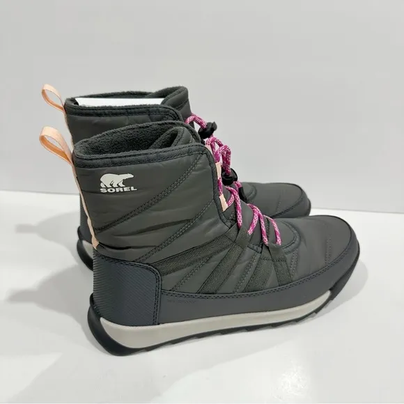 Sorel Big Kids' Whitney II Short Lace Waterproof Boots - Gray