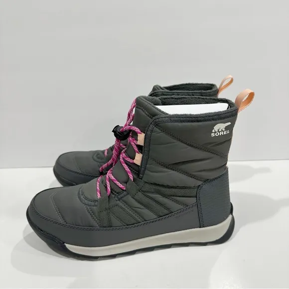 Sorel Big Kids' Whitney II Short Lace Waterproof Boots - Gray