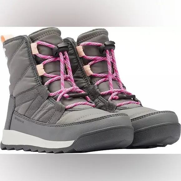 Sorel Big Kids' Whitney II Short Lace Waterproof Boots - Gray