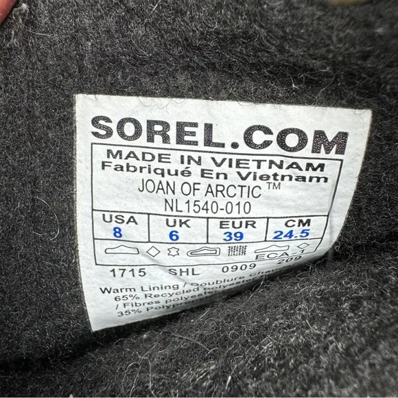 Sorel Black Suede Joan of Arctic Faux Fur Lined Boots