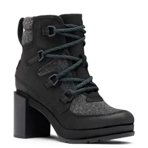 Sorel Blake Lace-Up Leather &amp; Felt Platform Hiking Boots Size US 8.5 EU 39.5