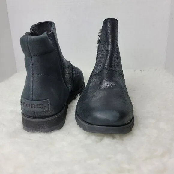 Sorel Bootie Womens Size 7 Harlow Zipper Side Waterproof Leather Shoes