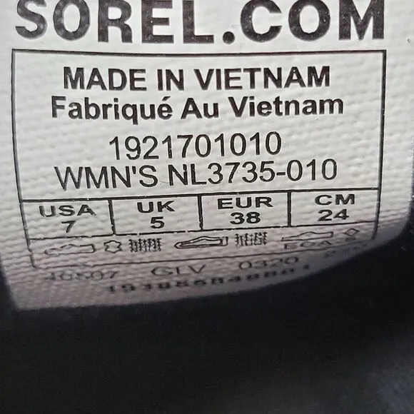 Sorel Bootie Womens Size 7 Harlow Zipper Side Waterproof Leather Shoes