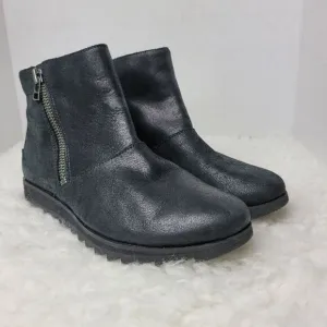 Sorel Bootie Womens Size 7 Harlow Zipper Side Waterproof Leather Shoes