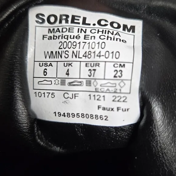 Sorel Brex Heel Cozy Lace Lug Sole Boots Bootie Black sz 6