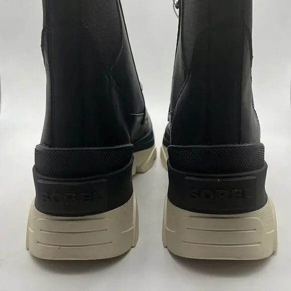 Sorel Brex Lace-Up Waterproof Bootie Heel Cozy Lace BLK Boots Women Size 9 NWB