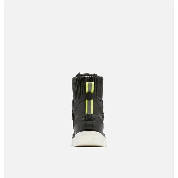 Sorel Brex Size 7.5 Ankle Boots Black Sea Salt Cozy Lace Waterproof NWOB $210