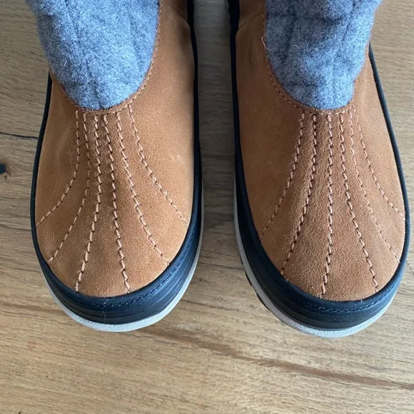 Sorel Brown Leather Tivoli Pull Up Winter Faux‎ Fur Boots Women’s 7 Preloved