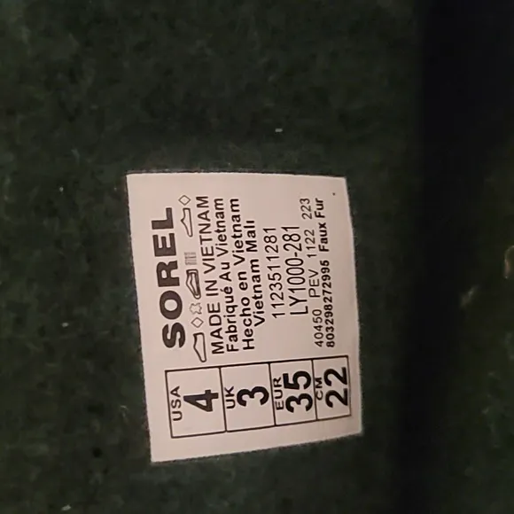 SOREL CARIBOU WATERPROOF WINTER BOOTS SIZE 4