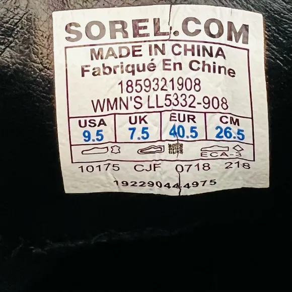 Sorel Cattail Addington Leather Chelsea Boots Size 9.5