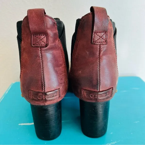 Sorel Cattail Addington Leather Chelsea Boots Size 9.5