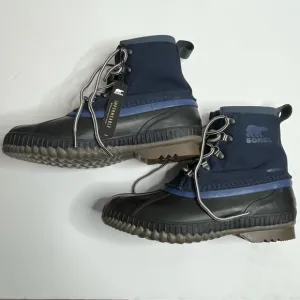 Sorel Cheyanne II Waterproof Short Nylon Boots Collegiate Navy Blue Size…