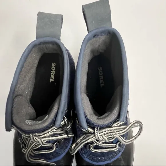Sorel Cheyanne II Waterproof Short Nylon Boots Collegiate Navy Blue Size…