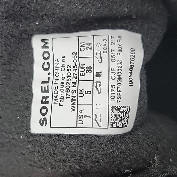 Sorel Cozy Joan Leather Boots with Faux Fur Trim &quot;Quarry&quot; Size 7