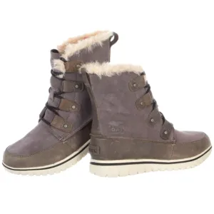 Sorel Cozy Joan Leather Boots with Faux Fur Trim &quot;Quarry&quot; Size 7