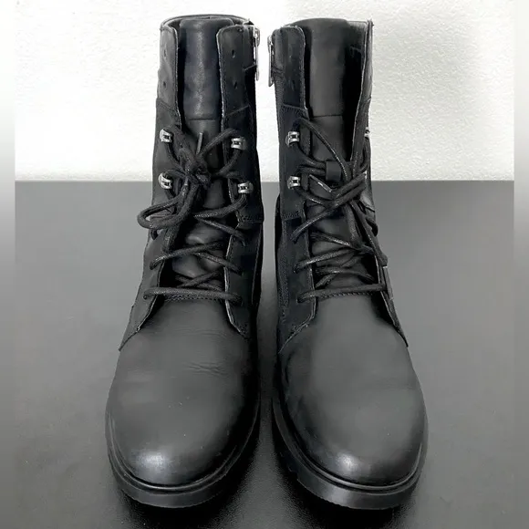 Sorel Emelie ll Combat Military Tall Boots Waterproof Lace Up Gorpcore Like New
