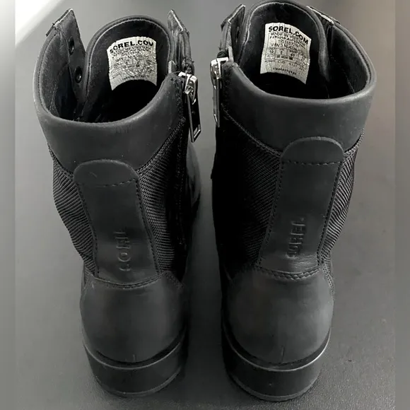 Sorel Emelie ll Combat Military Tall Boots Waterproof Lace Up Gorpcore Like New