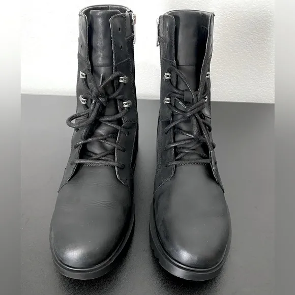 Sorel Emelie ll Combat Military Tall Boots Waterproof Lace Up Gorpcore Like New