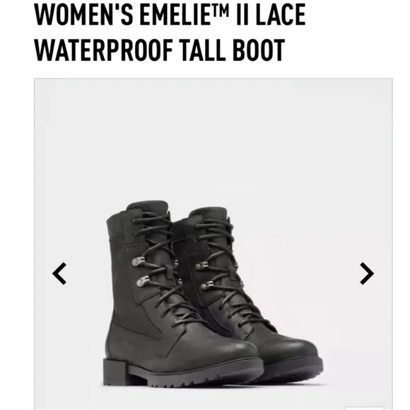 Sorel Emelie ll Combat Military Tall Boots Waterproof Lace Up Gorpcore Like New