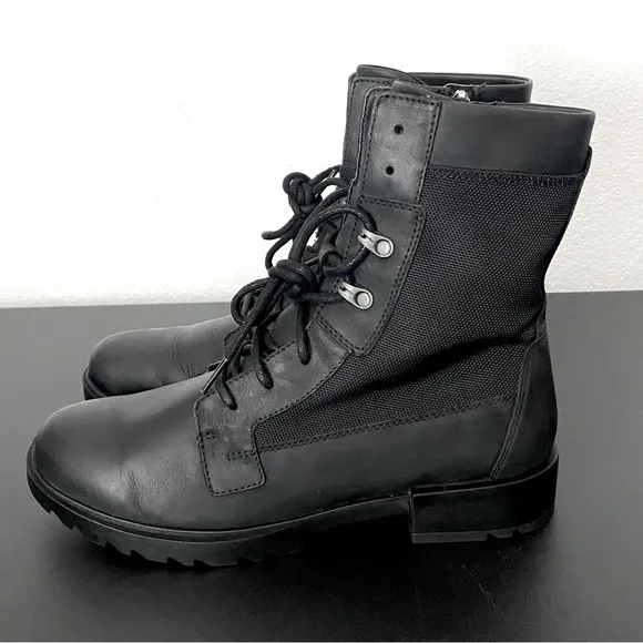 Sorel Emelie ll Combat Military Tall Boots Waterproof Lace Up Gorpcore Like New
