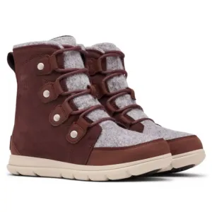 SOREL | Explorer Joan Felt 100g Waterproof Winter Boots in Redwood Size 8.5
