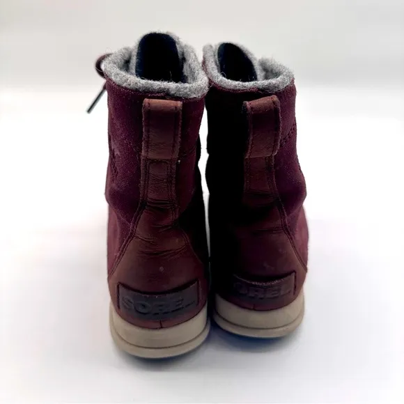 SOREL | Explorer Joan Felt 100g Waterproof Winter Boots in Redwood Size 8.5