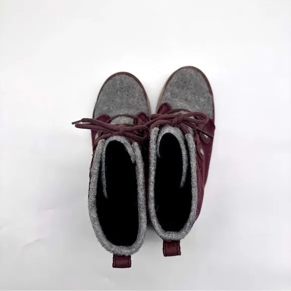 SOREL | Explorer Joan Felt 100g Waterproof Winter Boots in Redwood Size 8.5