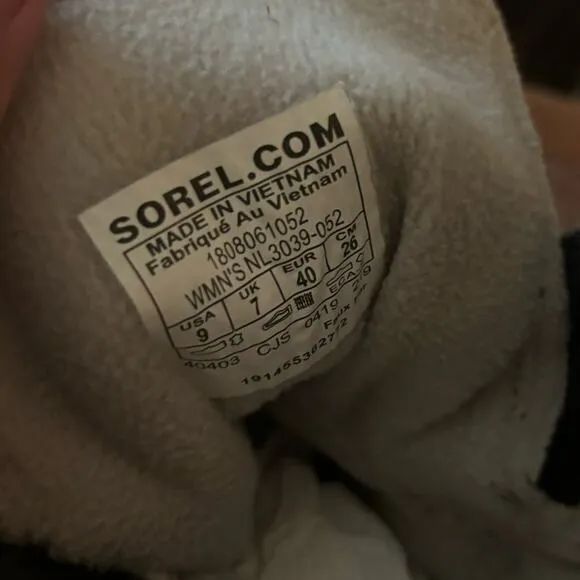 Sorel Explorer Joan Snow Boots Gray Suede Faux Fur Lined Women’s 9