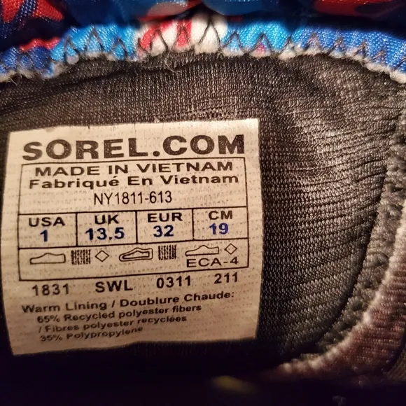 Sorel Floral Boots DIFFERENT SIZES Girl's Left 1 Right 2