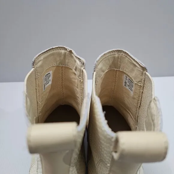 Sorel Joan Now Chelsea Boot Waterproof Bleached Ceramic Cream Leather Size 9