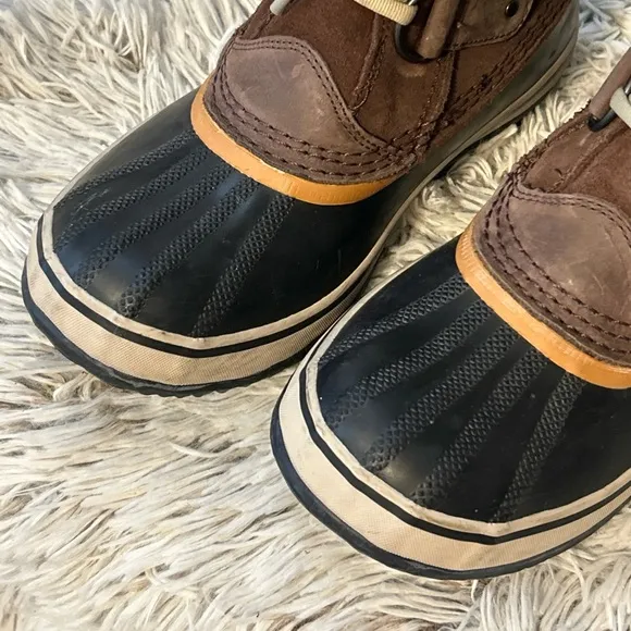 Sorel Joan of Arctic Tall Winter Snow Boots Faux Fur Brown Waterproof Size 8