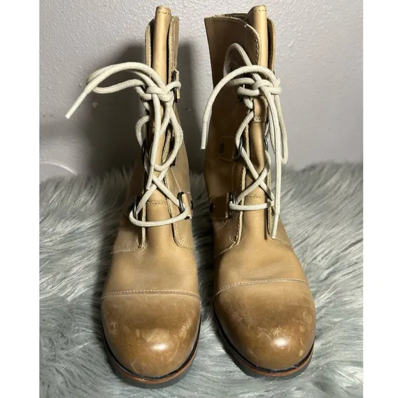 Sorel Joan of Arctic Wedge Dark Fossil Winter Snow Boots Womens Size 7.5