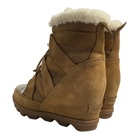 SOREL | Joan Of Arctic Wedge II Cozy Suede Shearling Boots Booties Women’s 7