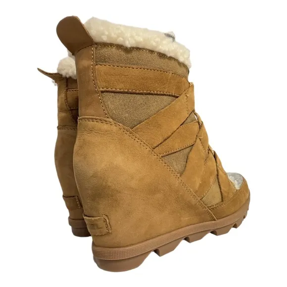 SOREL | Joan Of Arctic Wedge II Cozy Suede Shearling Boots Booties Women’s 7