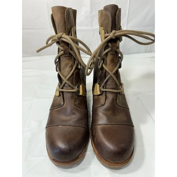 Sorel Joan of Arctic Wedge Women's Waterproof Leather Boots NL2173-244 Size 8.5