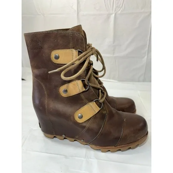 Sorel Joan of Arctic Wedge Women's Waterproof Leather Boots NL2173-244 Size 8.5