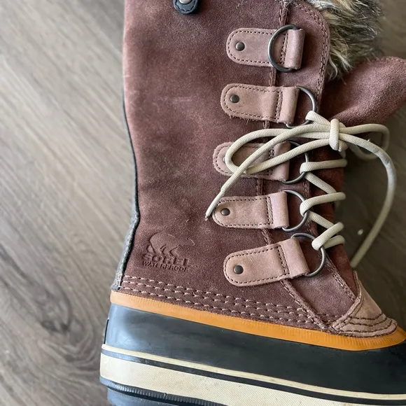 Sorel Joan of Artic Faux Fur Long Lace Up Boots Waterproof