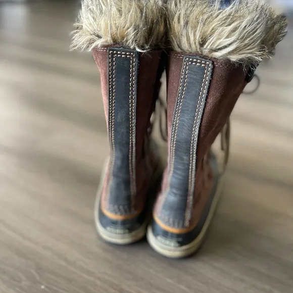 Sorel Joan of Artic Faux Fur Long Lace Up Boots Waterproof