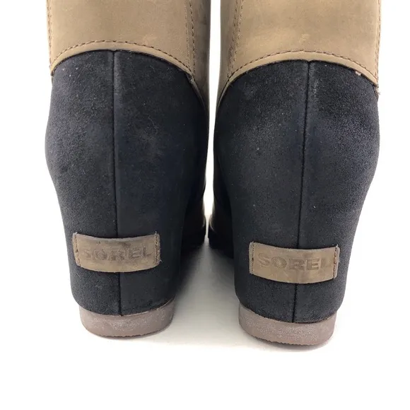 Sorel Joanie Sweater Wedge Ankle Boots 10