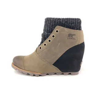 Sorel Joanie Sweater Wedge Ankle Boots 10