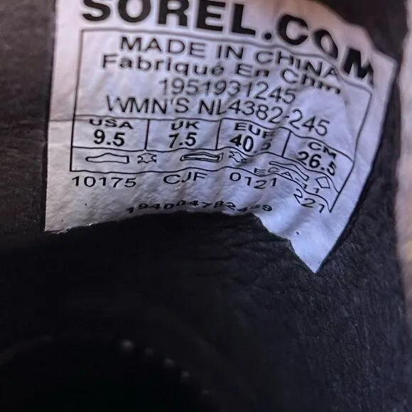 Sorel Joan Uptown Lace-Up Wedge Boot size 9.5 NIB Hazelnut gum