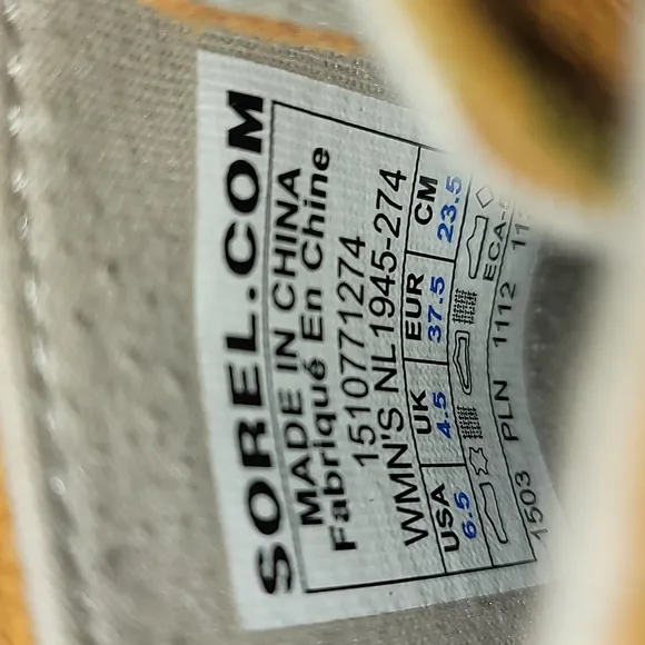 SOREL Joplin II Caramel Hiking Moccasins Boots Size 6.5 6½ Style‎ # 1945-274