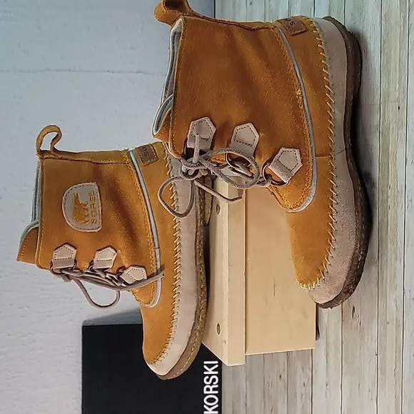 SOREL Joplin II Caramel Hiking Moccasins Boots Size 6.5 6½ Style‎ # 1945-274