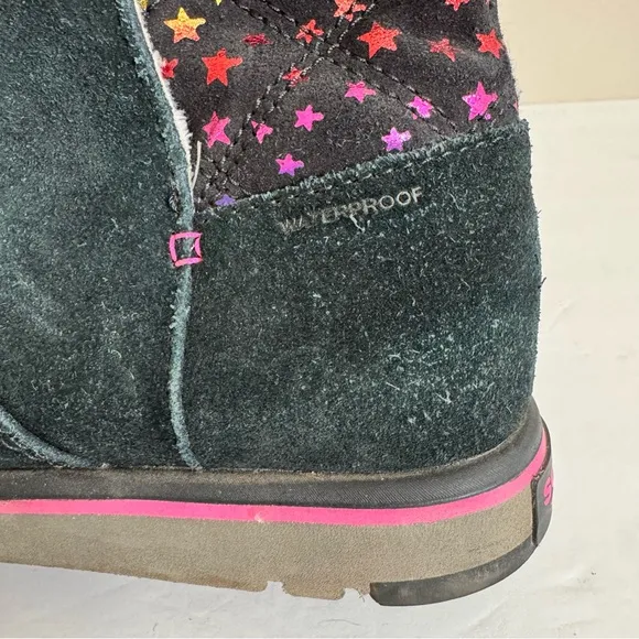 Sorel Kid's Black &amp; Pink Star Rylee BootSize 3