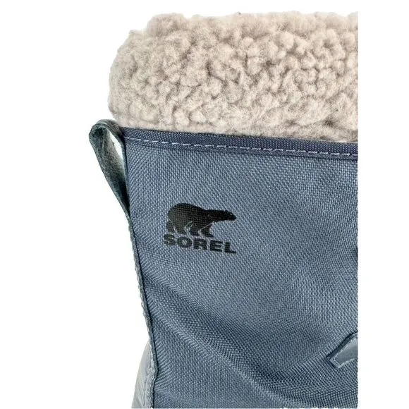Sorel Kids Unisex Boy's Size 6  Yoot Pac Nylon Blue Boots Ankle Faux Fur Liner