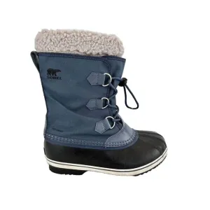 Sorel Kids Unisex Boy's Size 6  Yoot Pac Nylon Blue Boots Ankle Faux Fur Liner