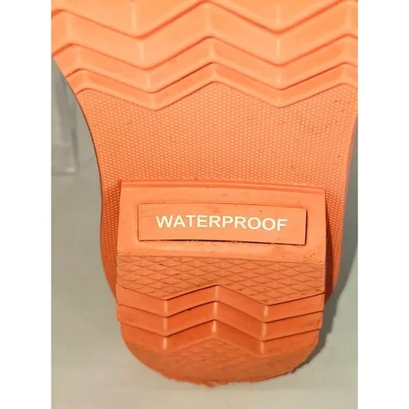 Sorel Kids Youth Cream Tan Orange Tofino II Waterproof Winter Snow Boots Sz 4